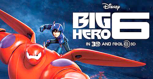 迪士尼動畫片《大英雄天團》(英文名：Big Hero 6)海報。p1029-a1-02a